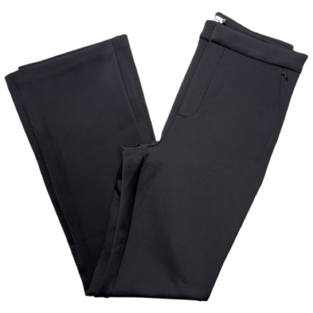 NWOT Good American Scuba Boss Straight Leg High Rise Trousers Black Size 8